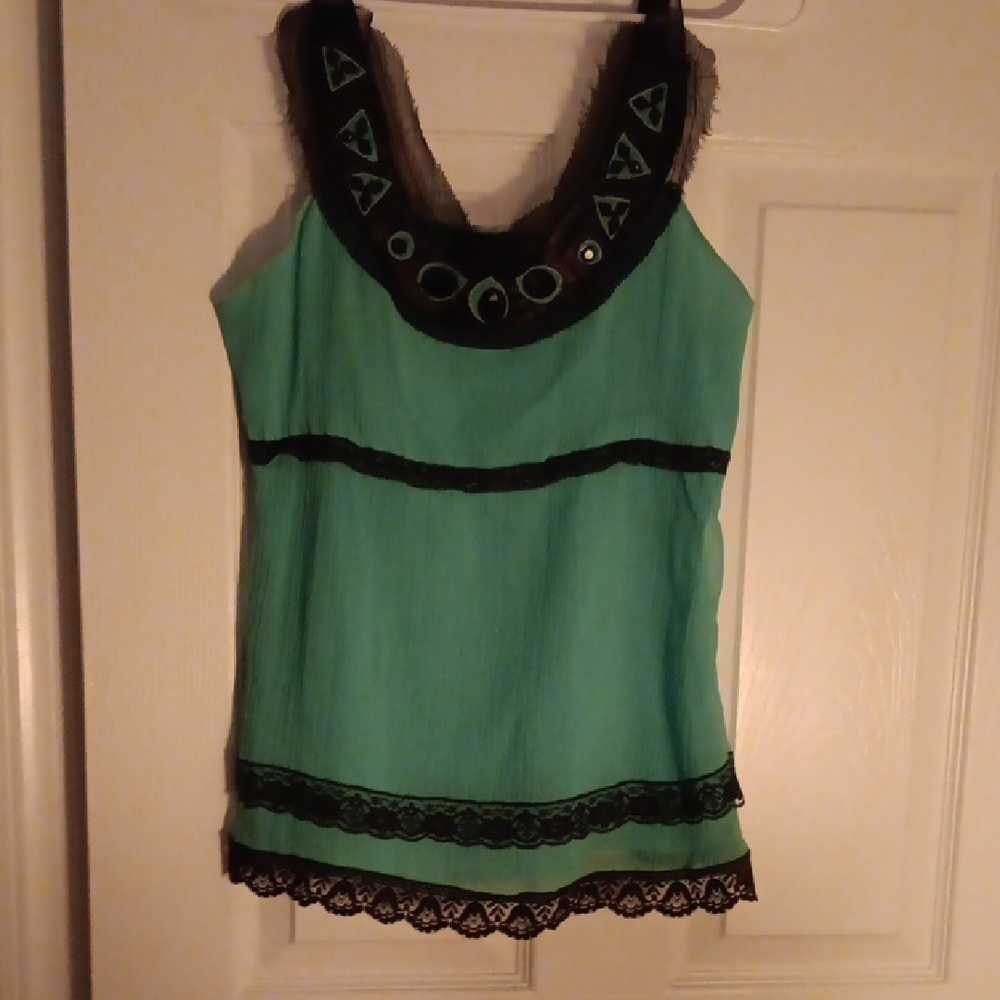 Black and Blue Women's Top- NWOT